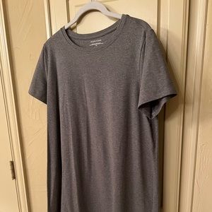 Eileen Fisher Grey Organic Cotton/Elastane T-Shirt Dress-Large-Like new!